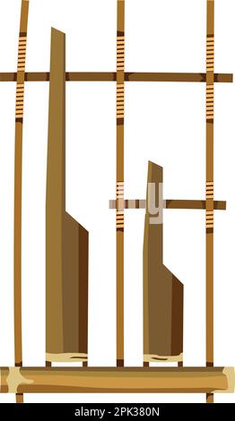 Angklung Indonésie instrument de musique de traduction Illustration de Vecteur