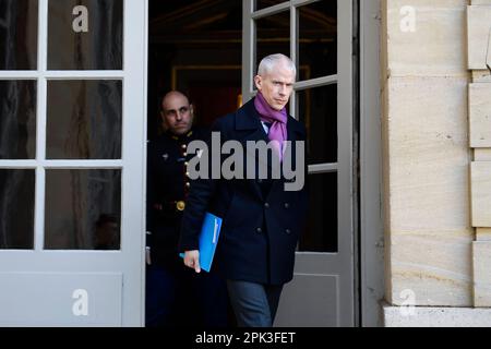 Paris, France. 04th avril 2023. Ministre Franck Riester à l'Hôtel Matignon, sur 4 avril 2023 à Paris, France. Crédit : Victor Joly/Alamy Live News Banque D'Images