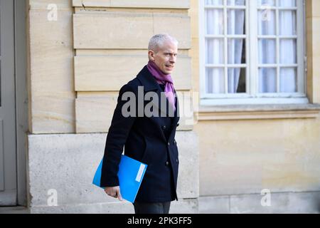 Paris, France. 04th avril 2023. Ministre Franck Riester à l'Hôtel Matignon, sur 4 avril 2023 à Paris, France. Crédit : Victor Joly/Alamy Live News Banque D'Images