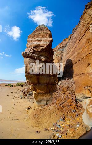 Géologie, côte jurassique, pilier, roche, pinacle, Chille de Chilton, Ile de Wight, Grande-Bretagne, Grande-Bretagne, Royaume-Uni, Grande Banque D'Images