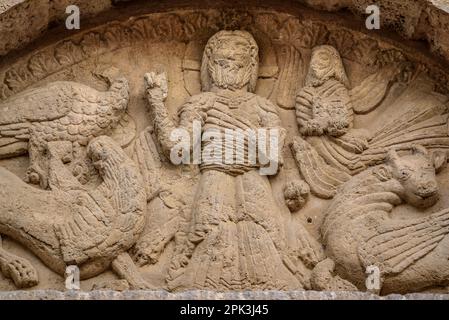 Détail de la porte du 'Conventet' (couvent) du monastère de Pedralbes (Barcelone, Catalogne, Espagne) ESP: Detalle de la puerta del Conventet Banque D'Images