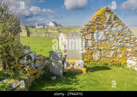 19.05.2021 Howmore, South Uist, Écosse, UK.Howmore Old Graveyard est situé à proximité de l'église Dermot's Chapel et des ruines St. Marie Banque D'Images