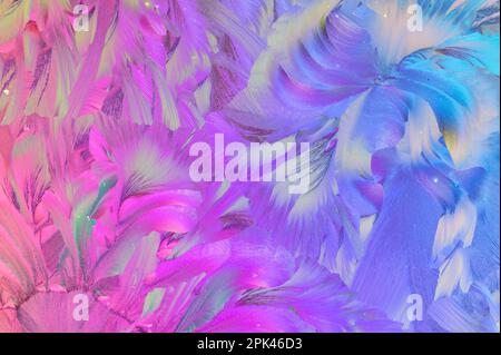 Mélange d'acides aminés bêta-alanine et L-glutamine dans la lumière polarisée croisée Banque D'Images