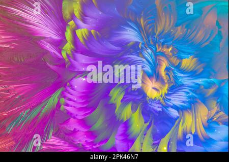 Mélange d'acides aminés bêta-alanine et L-glutamine dans la lumière polarisée croisée Banque D'Images