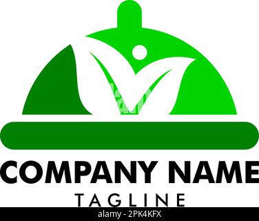 Modèle de logo Organic Food Design Vector Illustration de Vecteur