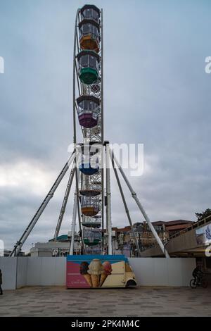 Bournemouth, Royaume-Uni - 10 février 2023 : la roue d'observation de Bournemouth. Banque D'Images