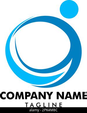 Modèle de conception de logo de personnes avec cercle Illustration de Vecteur