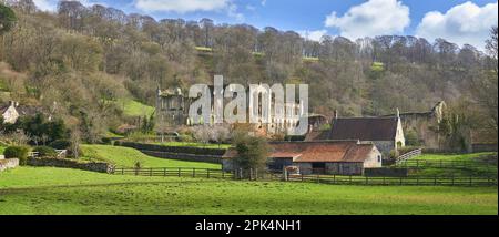 Abbaye de Rievaulx North York Moors Yorkshire Angleterre Banque D'Images