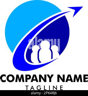 Élément de conception du logo Global Travel Agency Illustration de Vecteur