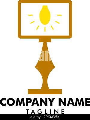Logo de lampadaire Icon Design Illustration de Vecteur