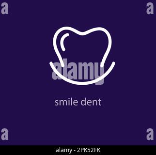 Logo en forme de dents souriantes. Design unique. Modèle de logo de dentisterie heureux et fiable. vecteur. Illustration de Vecteur