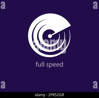 Logo du cycle de vitesse final. Design unique. Modèle de pointeur rond créatif. vecteur. Illustration de Vecteur