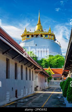 Le Mont d'Or et Wat Saket à Bangkok, en Thaïlande Banque D'Images