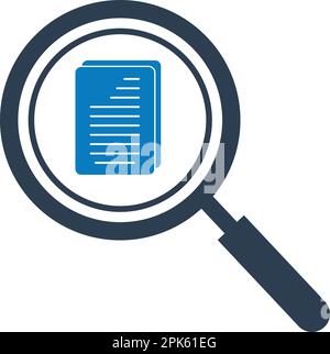 Icône de recherche de document. EPS vectoriel de style plat. Illustration de Vecteur