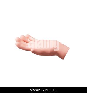 Dessin animé divers gestes de main, rendu 3D. Dessin numérique. Banque D'Images