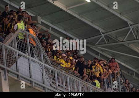 Belo Horizonte, Brésil. 05th avril 2023. MG - BELO HORIZONTE - 05/04/2023 - COPA SUL-AMERICANA 2023, AMERICA-MG X PENARAL - fans pendant le match entre America-MG et Penarol au stade Independencia pour le championnat Copa Sudamericana 2023. Photo: Alessandra Torres/AGIF/Sipa USA crédit: SIPA USA/Alay Live News Banque D'Images