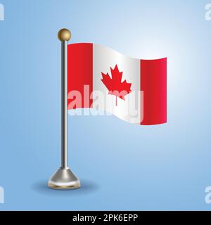 Drapeau de la table d'état du Canada. Symbole national, illustration vectorielle Illustration de Vecteur