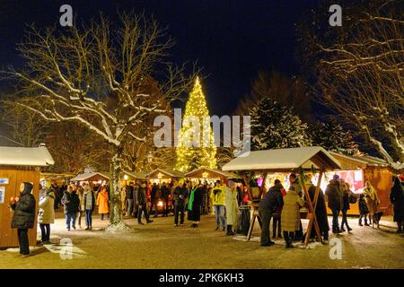 Seeweihnacht, marché de Noël à Rottach-Egern, Tegernsee, haute-Bavière, Bavière, Allemagne Banque D'Images