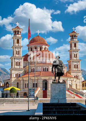 Cathédrale de la Résurrection du Christ, également Cathédrale de Résurrection, Korca, région de Korca, Albanie Banque D'Images