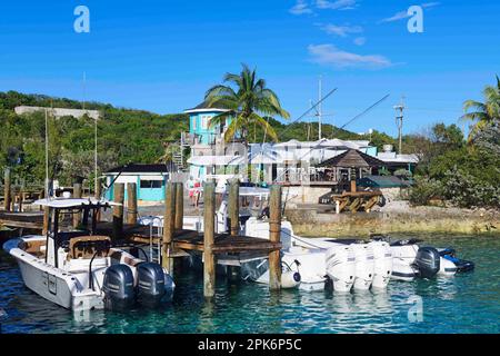 Staniel Cay Harbour, Exuma Cays, Bahamas Banque D'Images