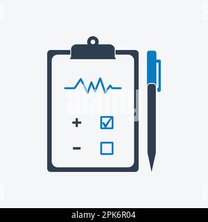 Icône Rapport de test médical. Illustration du symbole EPS vectoriel modifiable. Illustration de Vecteur