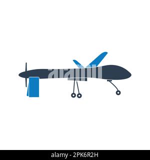 Icône Drone militaire. Illustration du symbole EPS vectoriel modifiable. Illustration de Vecteur