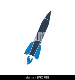 Icône missile. Illustration du symbole EPS vectoriel modifiable. Illustration de Vecteur