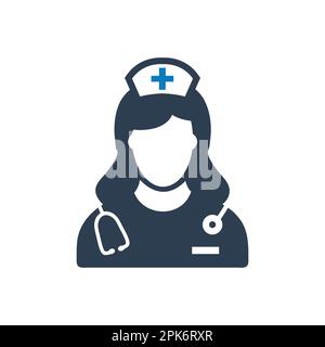 Icône infirmière médicale. Illustration du symbole EPS vectoriel modifiable. Illustration de Vecteur