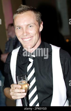 Michael Boyd, chorégraphe et danseur australien de premier plan, au lancement officiel des médias et VIP du cabaret burlesque Crystal Boudoir. Crystal Bar, Sydney Australie. 03.04.07. Banque D'Images