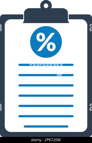 Icône de rapport de taxe. EPS vectoriel de style plat. Illustration de Vecteur