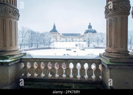 Schloss château de Friedenstein, Gotha, Thuringe, Allemagne, Europe Banque D'Images