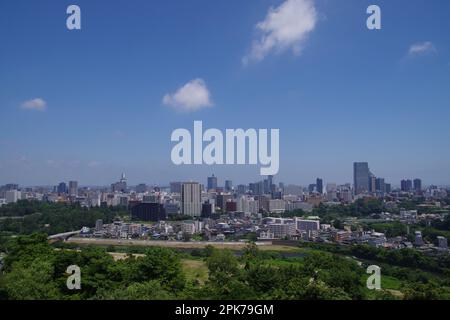 Vue sur Sendai, Japon Banque D'Images