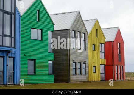 Maisons colorées à John O'Groats - Caithness, Écosse Banque D'Images