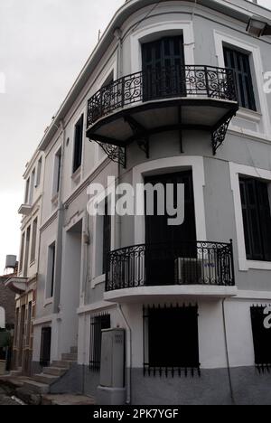 Grèce, Nord-est de la mer Égée, Lesvos Island Lesvos City Neoclassic maisons (partie 03) Banque D'Images