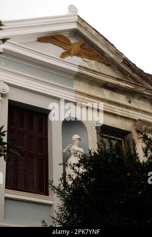 Grèce, Nord-est de la mer Égée, Lesvos Island Lesvos City Neoclassic maisons (partie 03) Banque D'Images