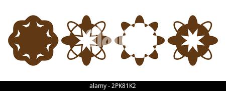 Des icônes florales qui reflètent la beauté de la nature. L'ensemble présente des formes géométriques, chacune étant conçue de manière à donner vie à vos projets de conception. VEC Illustration de Vecteur