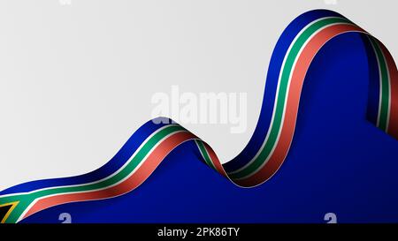 Arrière-plan du drapeau du ruban SouthAfrica. Élément d'impact pour l'utilisation que vous voulez en faire. Illustration de Vecteur