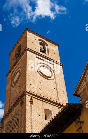 Clocher, église paroissiale catholique romaine de Parroquia Santiago Apóstol Málaga. La Iglesia de Santiago. Malaga, Andalousie, Costa del sol, Espagne Banque D'Images