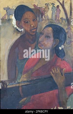 Le joueur de Vina 1938 par Amrita Sher-Gil Banque D'Images