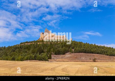Château médiéval en ruines datant du 9th siècle à Burgos. Burgos, Castilla Leon, Espagne. Banque D'Images
