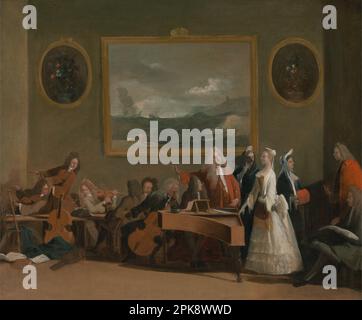 Répétition d'un opéra vers 1709 par Marco Ricci Banque D'Images