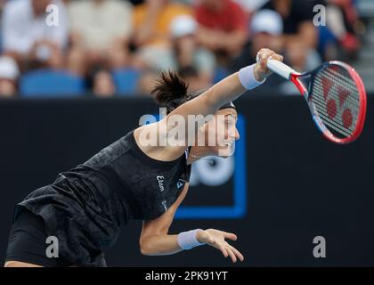 Caroline Garcia (FRA), Open d'Australie 2023, Melbourne Park, Melbourne, Victoria, Australie. Banque D'Images