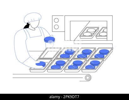 Illustration vectorielle abstraite de concept d'emballage sous atmosphère modifiée. Illustration de Vecteur