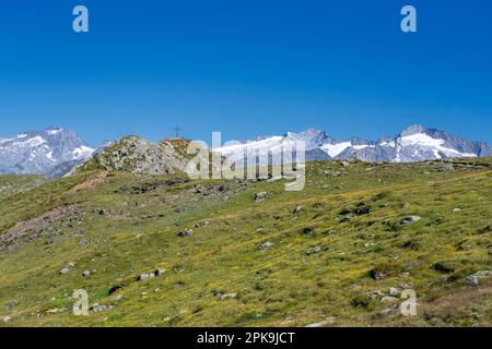 Speikboden, sable à Taufers, province de Bolzano, Tyrol du Sud, Italie. Le sommet de Speikboden Banque D'Images