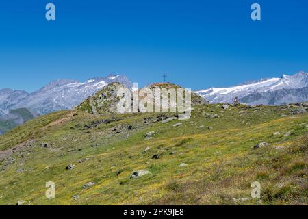 Speikboden, sable à Taufers, province de Bolzano, Tyrol du Sud, Italie. Le sommet de Speikboden Banque D'Images