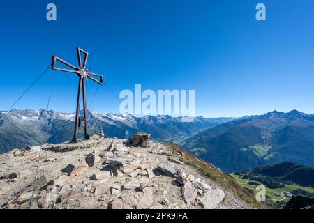 Speikboden, sable à Taufers, province de Bolzano, Tyrol du Sud, Italie. Le sommet de Speikboden Banque D'Images