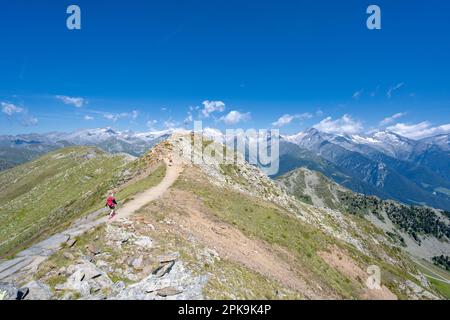 Speikboden, sable à Taufers, province de Bolzano, Tyrol du Sud, Italie. Au sommet de Speikboden Banque D'Images