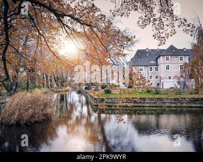 Usedom en automne, le château de Mellenthin Banque D'Images