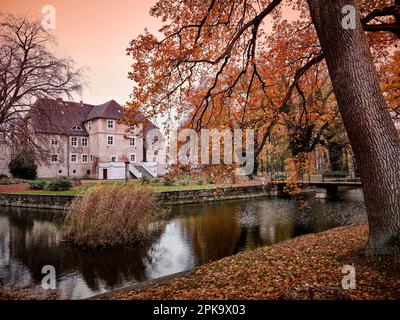 Usedom en automne, le château de Mellenthin Banque D'Images