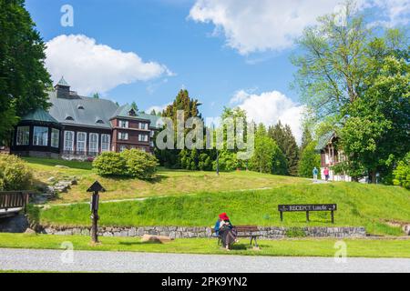 Karlova Studanka (Bad Karlsbrunn), Libuse spa maison à Moravskoslezsky, région de Moravie-Silésie, région de Mährisch-Schlesische, Tchèque Banque D'Images